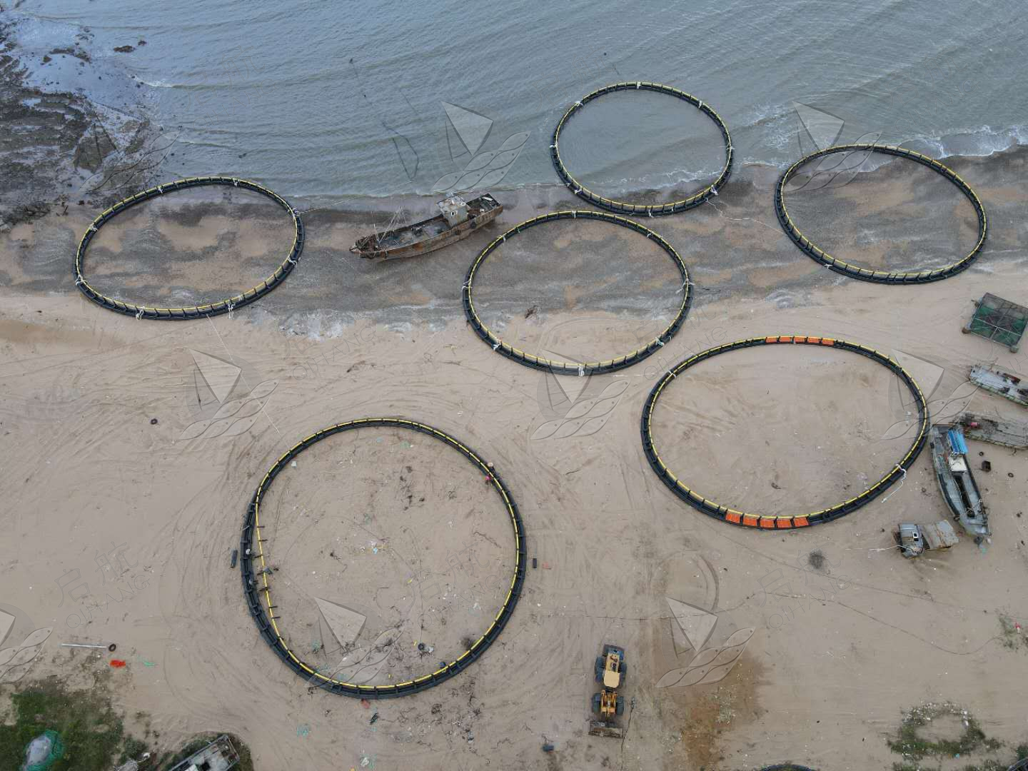 青岛国信海洋牧场一期（抗风浪网箱）建设项目圆满完成